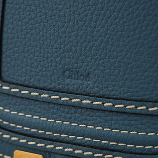 Chloé Light Blue Beige Marcie Basket Bag