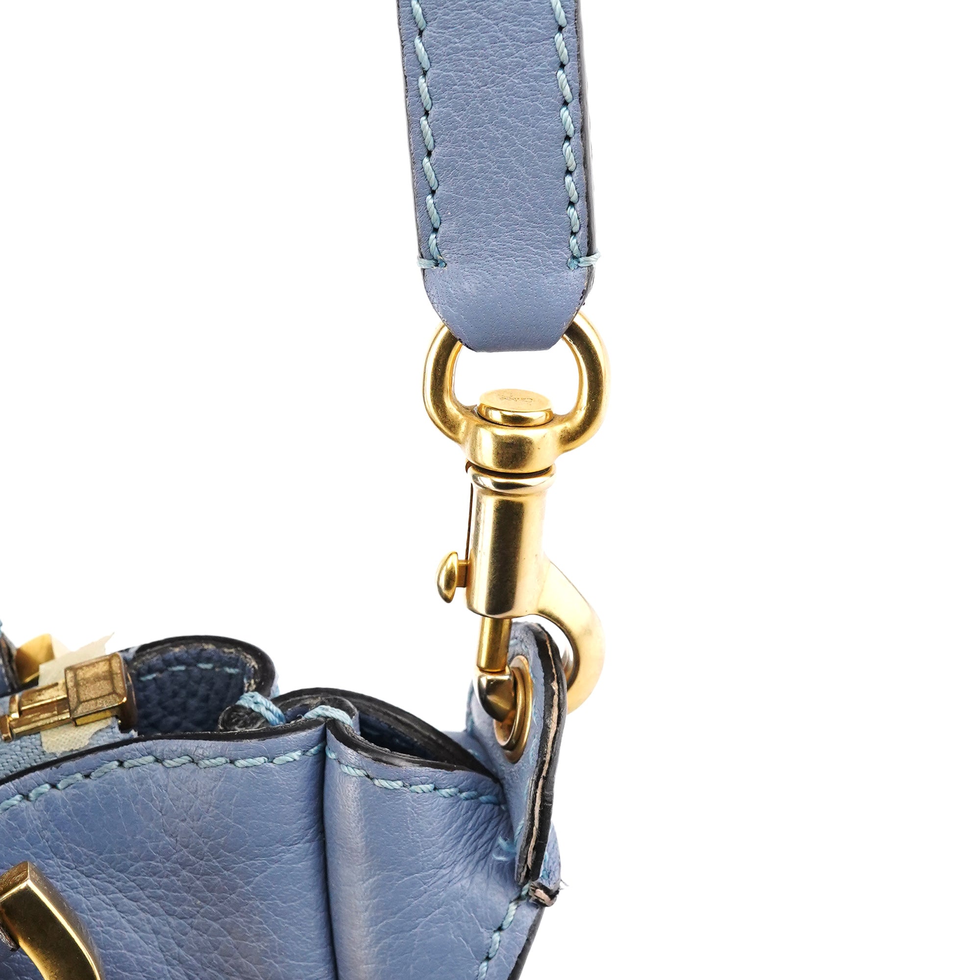 Chloé Light Blue Leather Marcie 2-Way Bag
