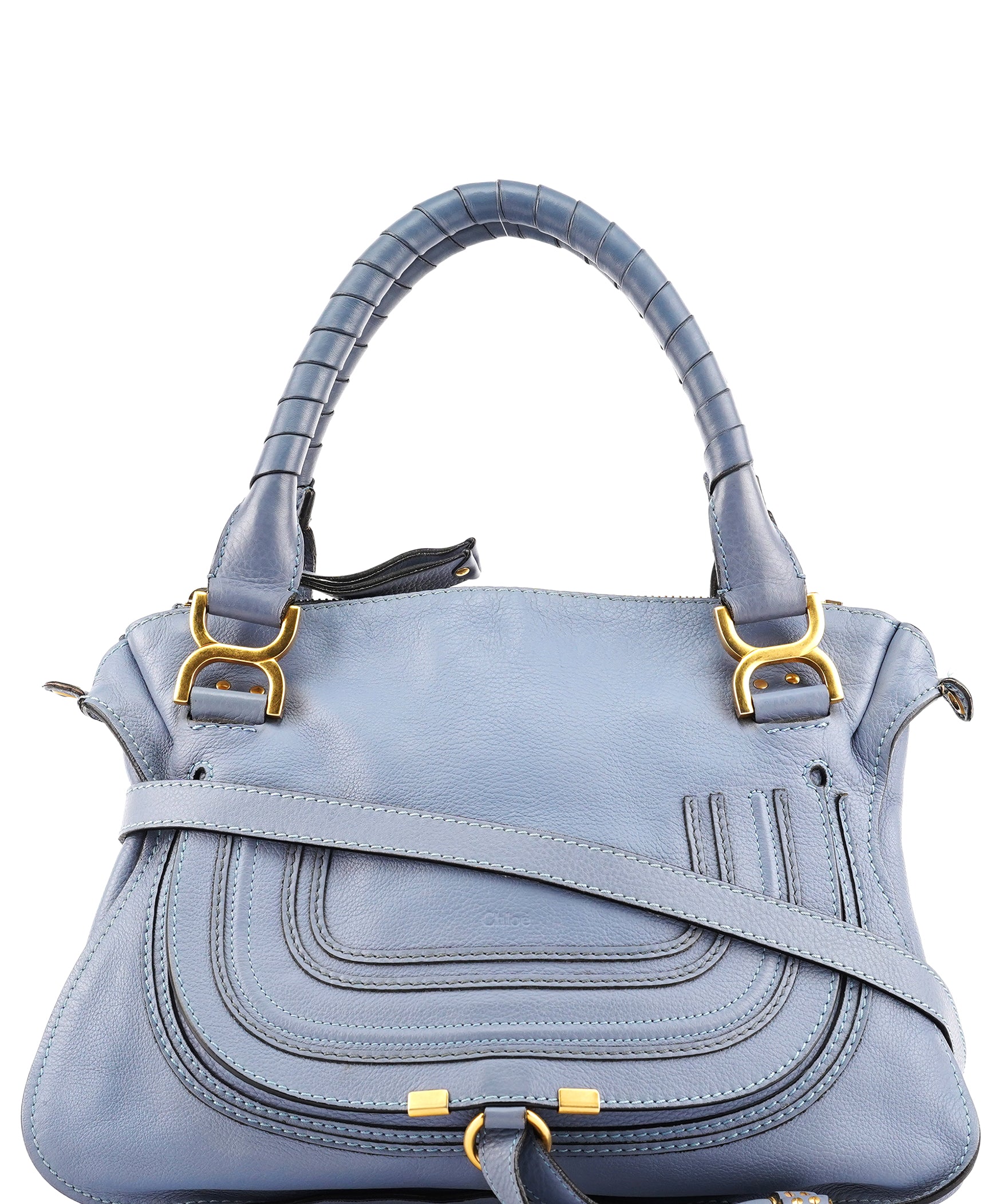 Chloé Light Blue Leather Marcie 2-Way Bag
