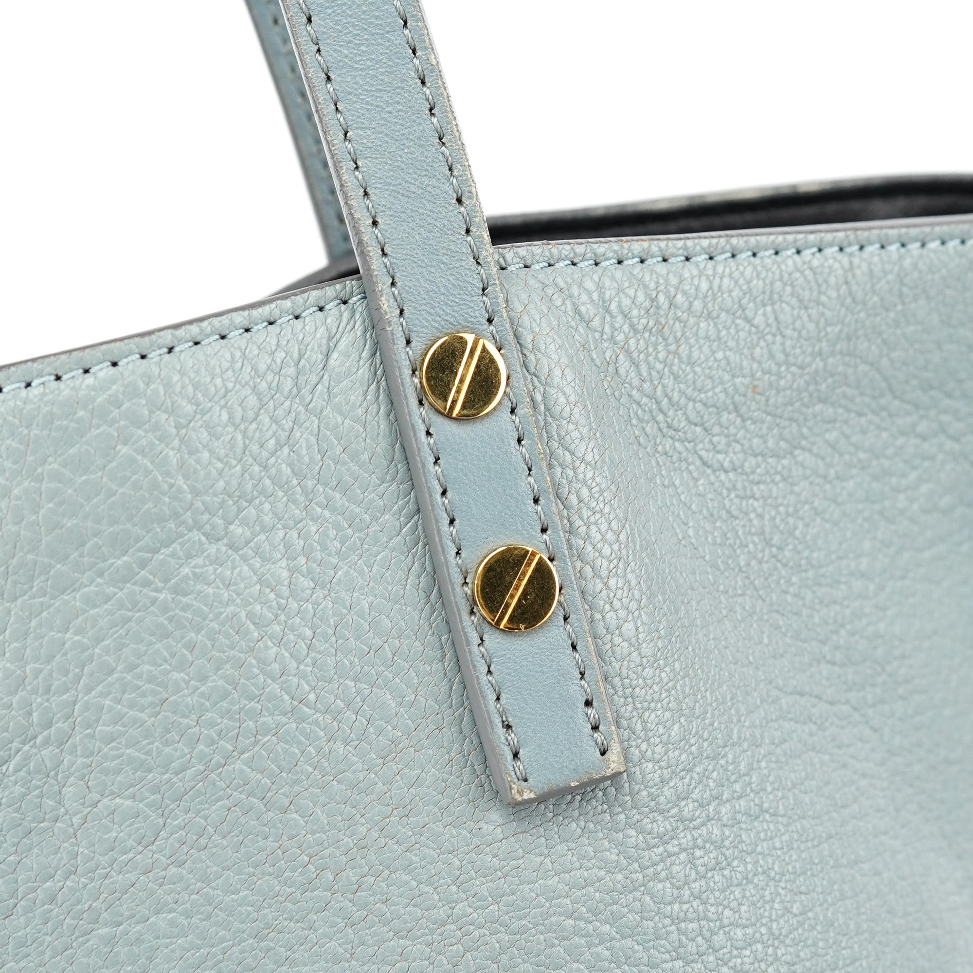 Chloé Light Blue Leather Tote Bag