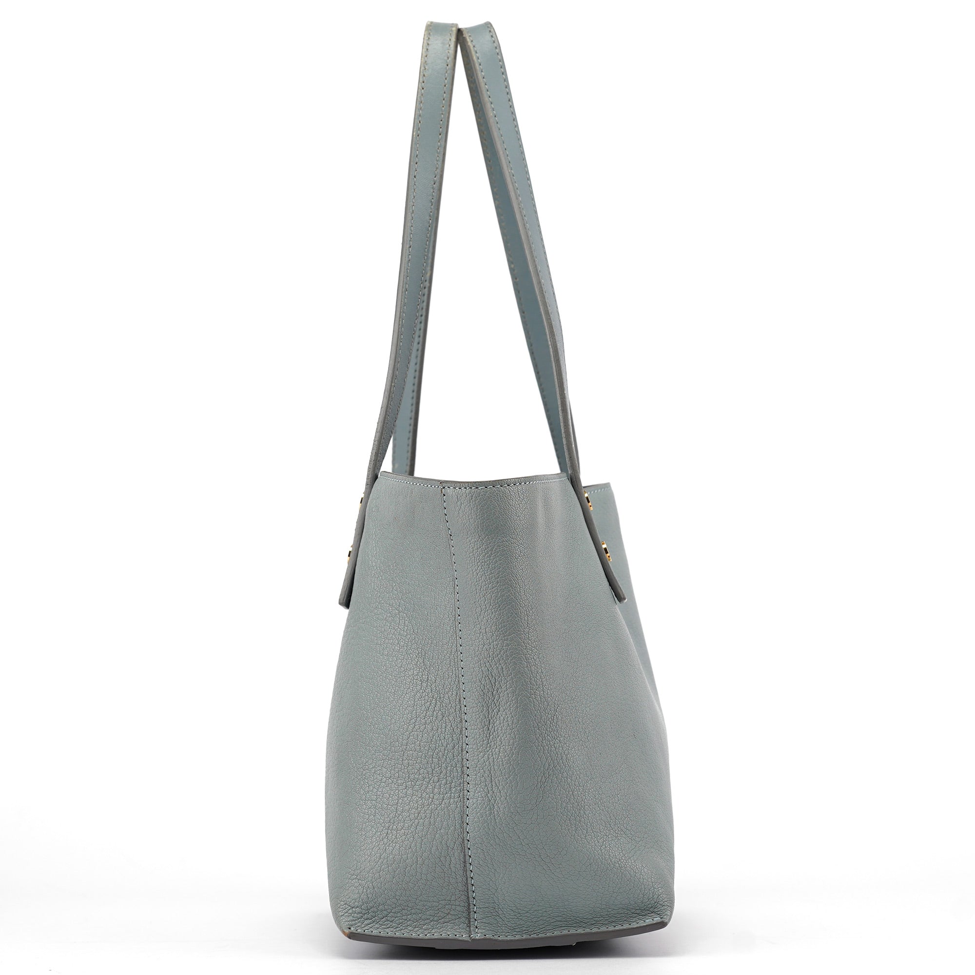 Chloé Light Blue Leather Tote Bag
