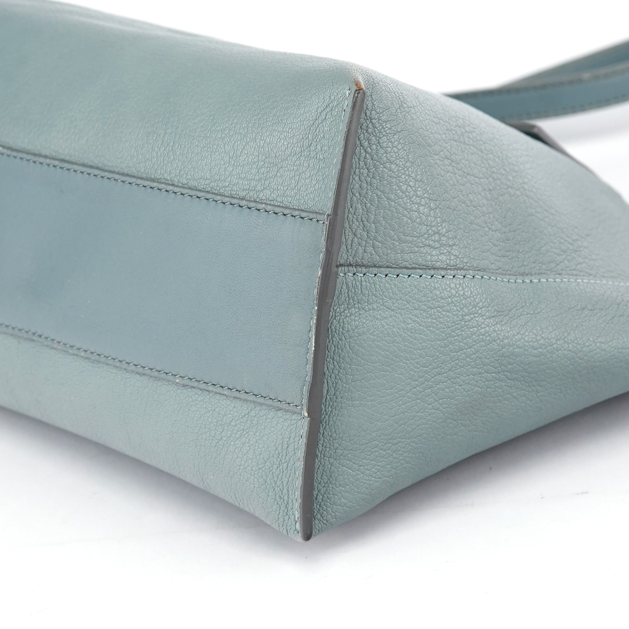 Chloé Light Blue Leather Tote Bag