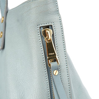 Chloé Light Blue Leather Tote Bag
