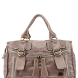 Chloe Light Brown Calfskin Bay Tote Bag