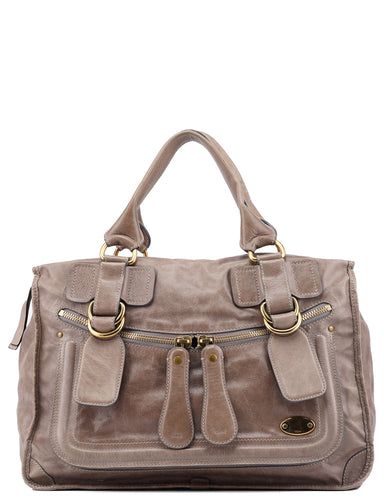 Chloe Light Brown Calfskin Bay Tote Bag