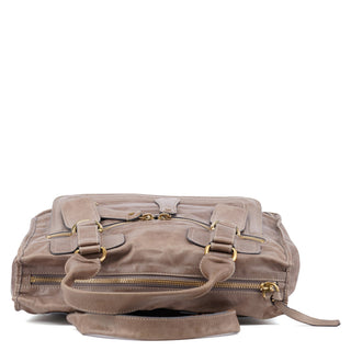 Chloe Light Brown Calfskin Bay Tote Bag