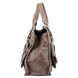 Chloe Light Brown Calfskin Bay Tote Bag