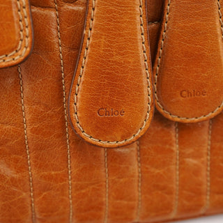 Chloe Light Brown Leather Bay Tote Bag