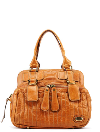 Chloe Light Brown Leather Bay Tote Bag