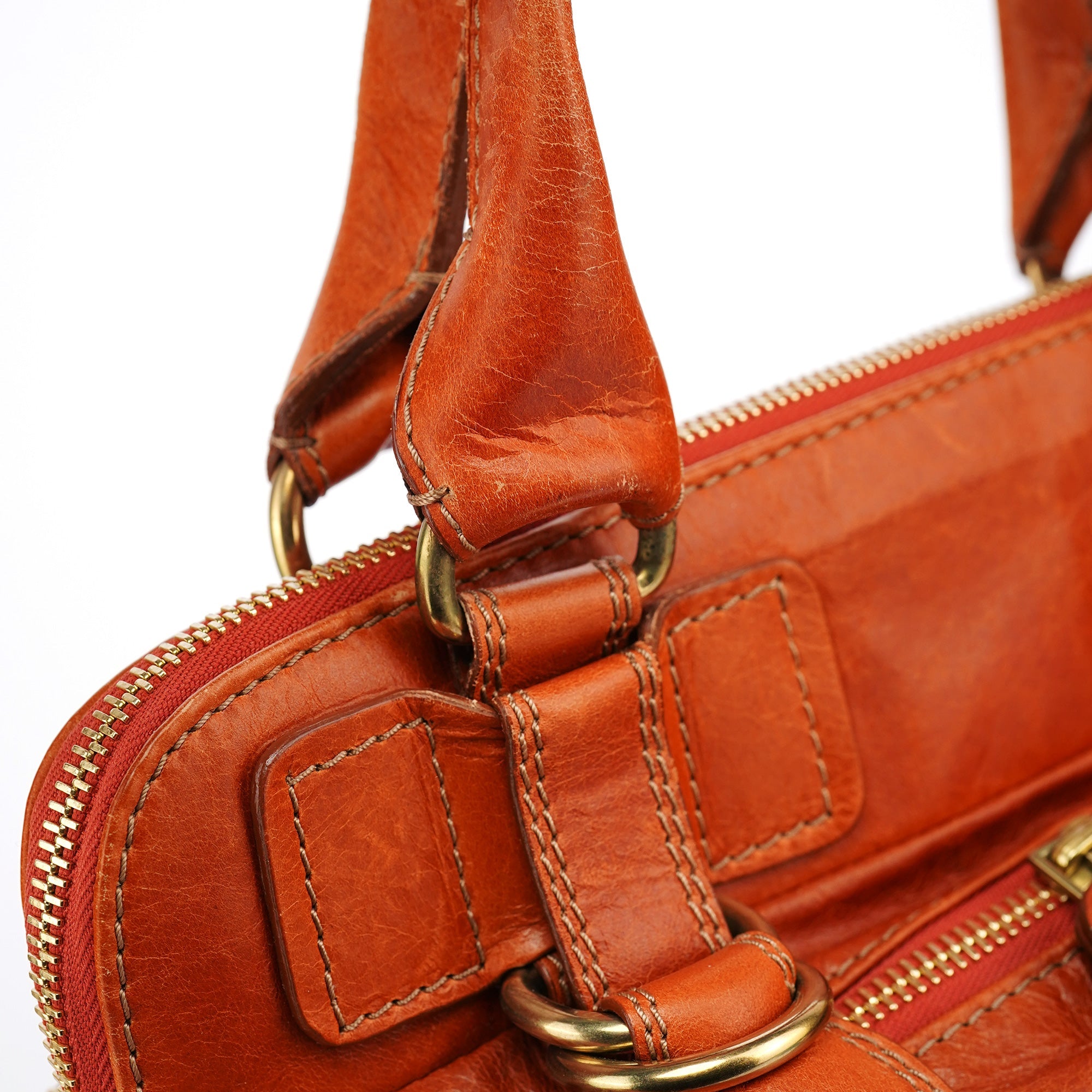 Chloe Light Brown Leather Bay Tote Bag