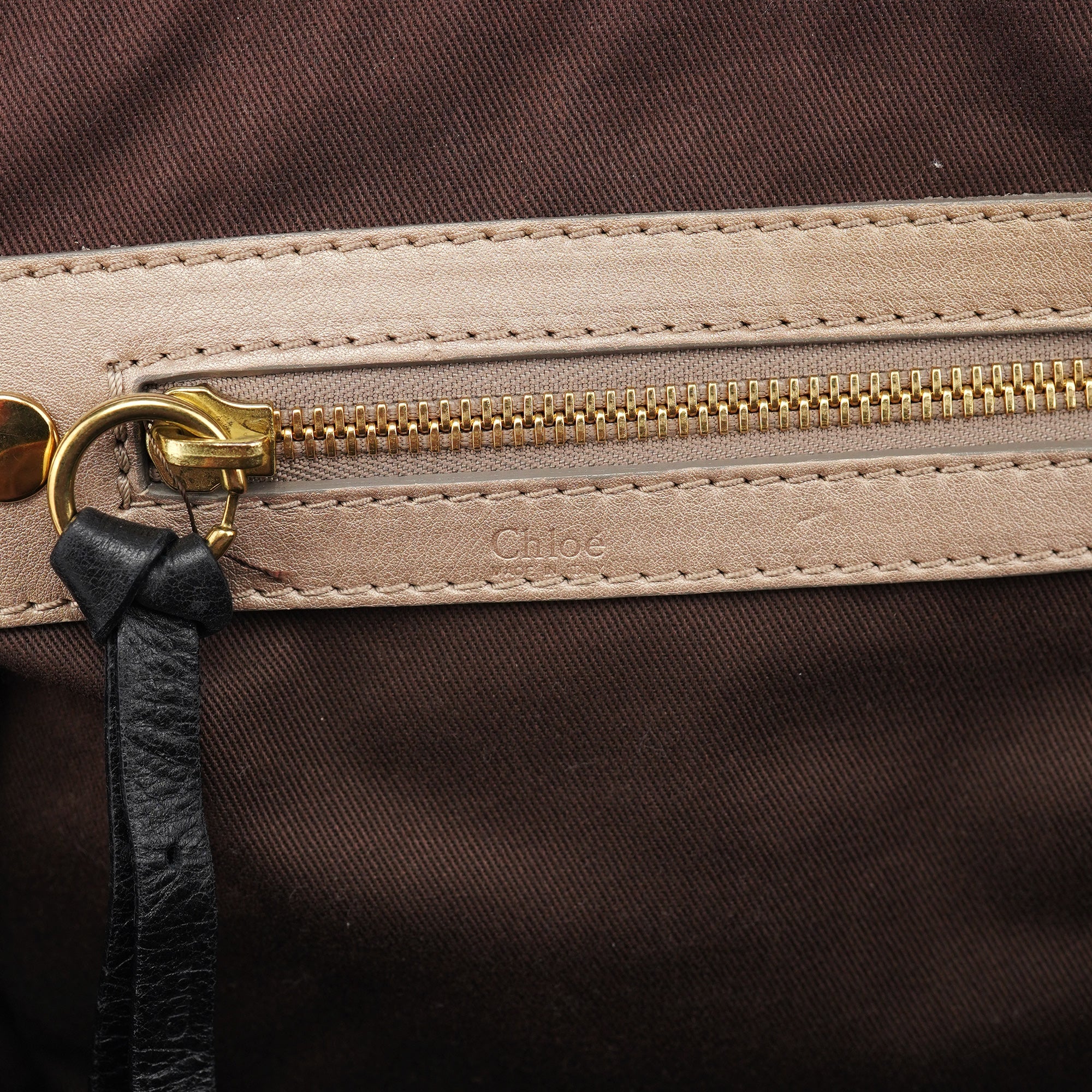 Chloe Light Brown Leather Bay Tote Bag