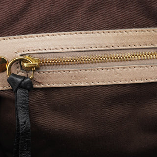 Chloe Light Brown Leather Bay Tote Bag