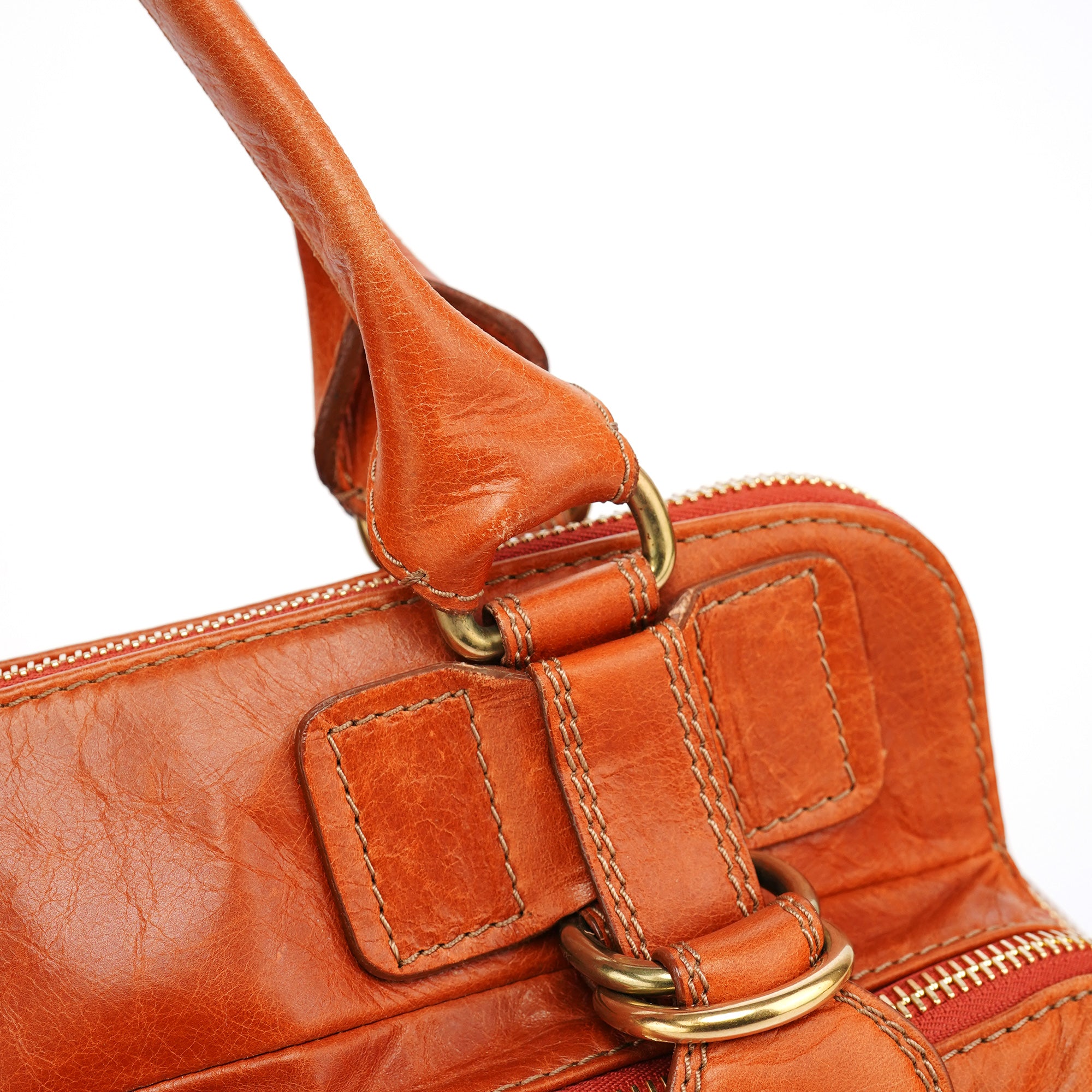 Chloe Light Brown Leather Bay Tote Bag