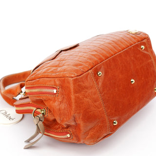 Chloe Light Brown Leather Bay Tote Bag