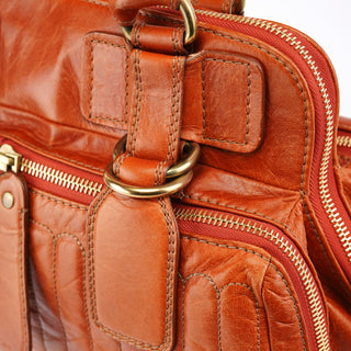 Chloe Light Brown Leather Bay Tote Bag