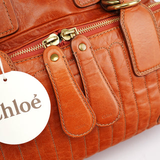 Chloe Light Brown Leather Bay Tote Bag