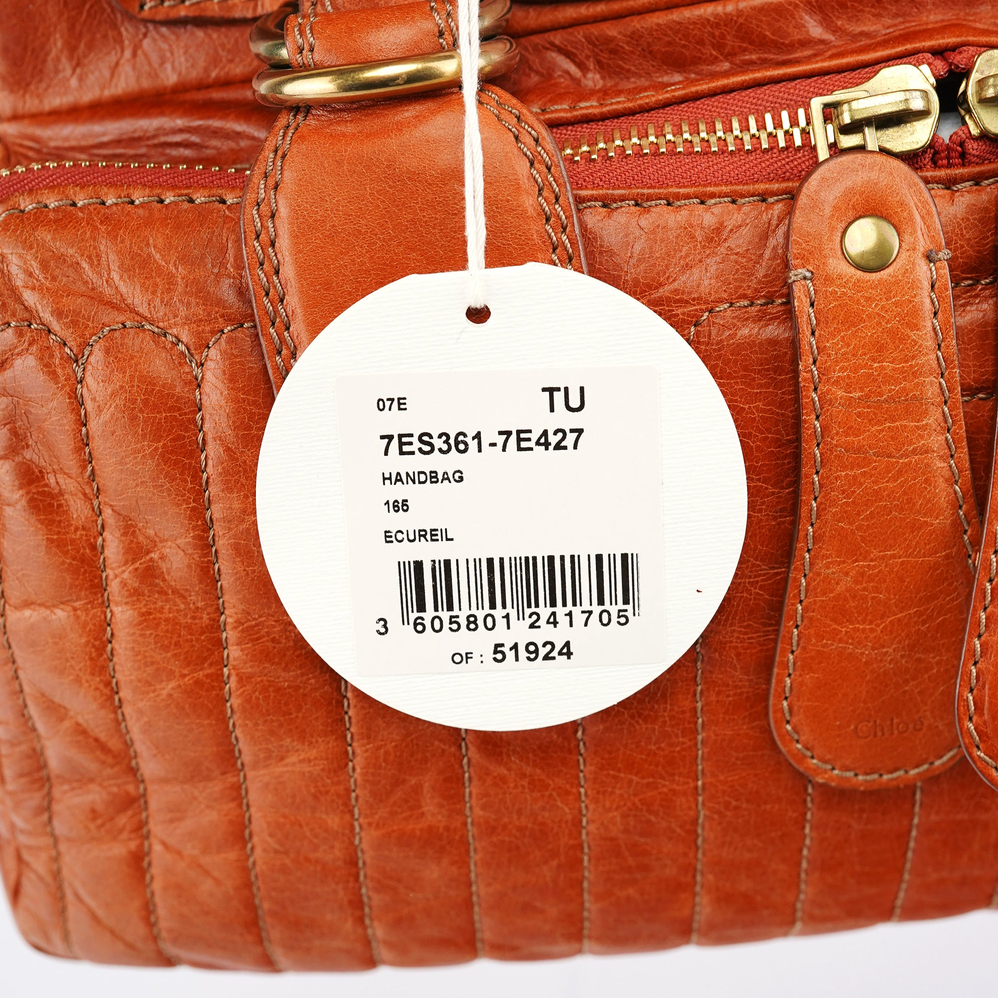 Chloe Light Brown Leather Bay Tote Bag
