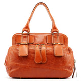 Chloe Light Brown Leather Bay Tote Bag