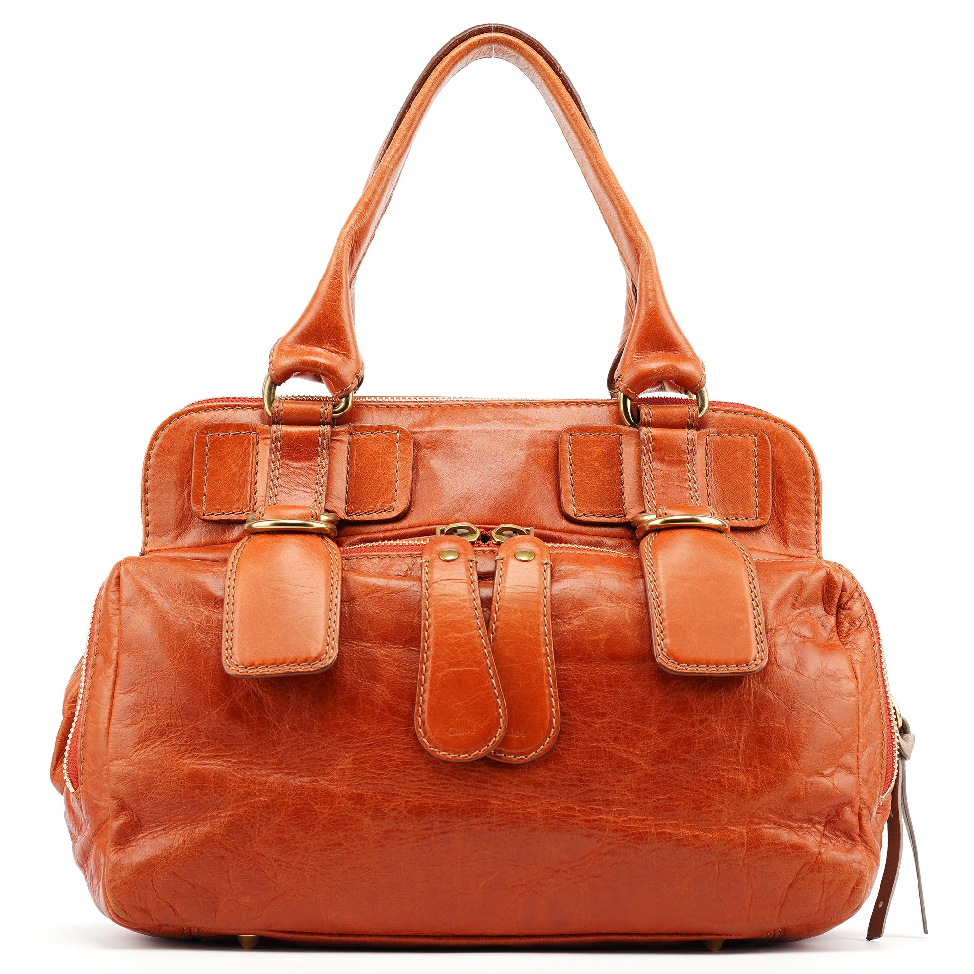 Chloe Light Brown Leather Bay Tote Bag