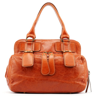 Chloe Light Brown Leather Bay Tote Bag