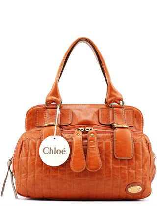 Chloe Light Brown Leather Bay Tote Bag