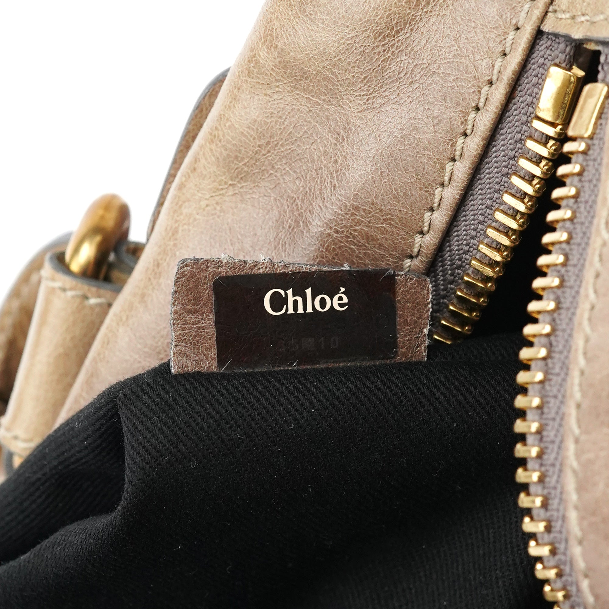 Chloe Light Brown Leather Bay Tote Bag