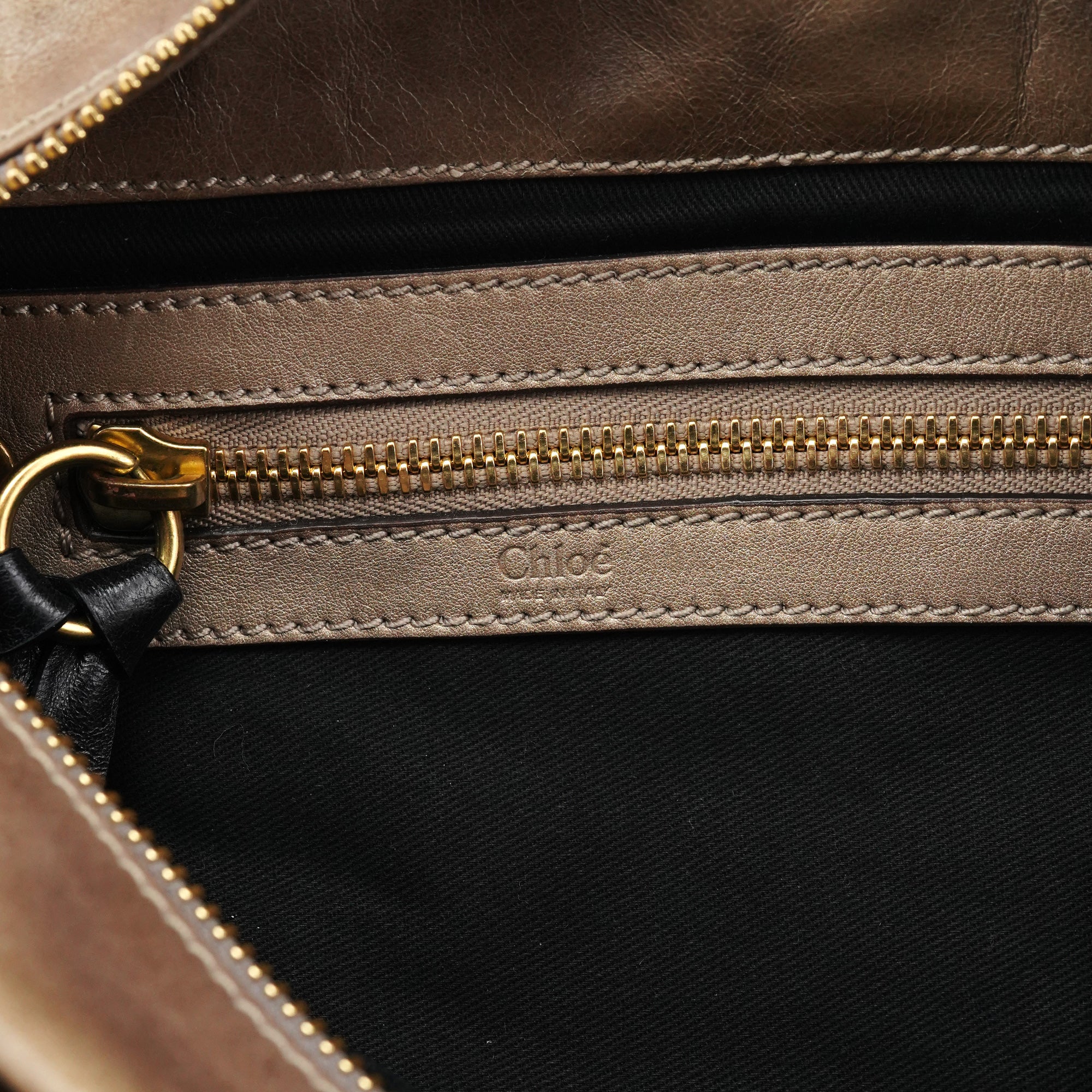 Chloe Light Brown Leather Bay Tote Bag