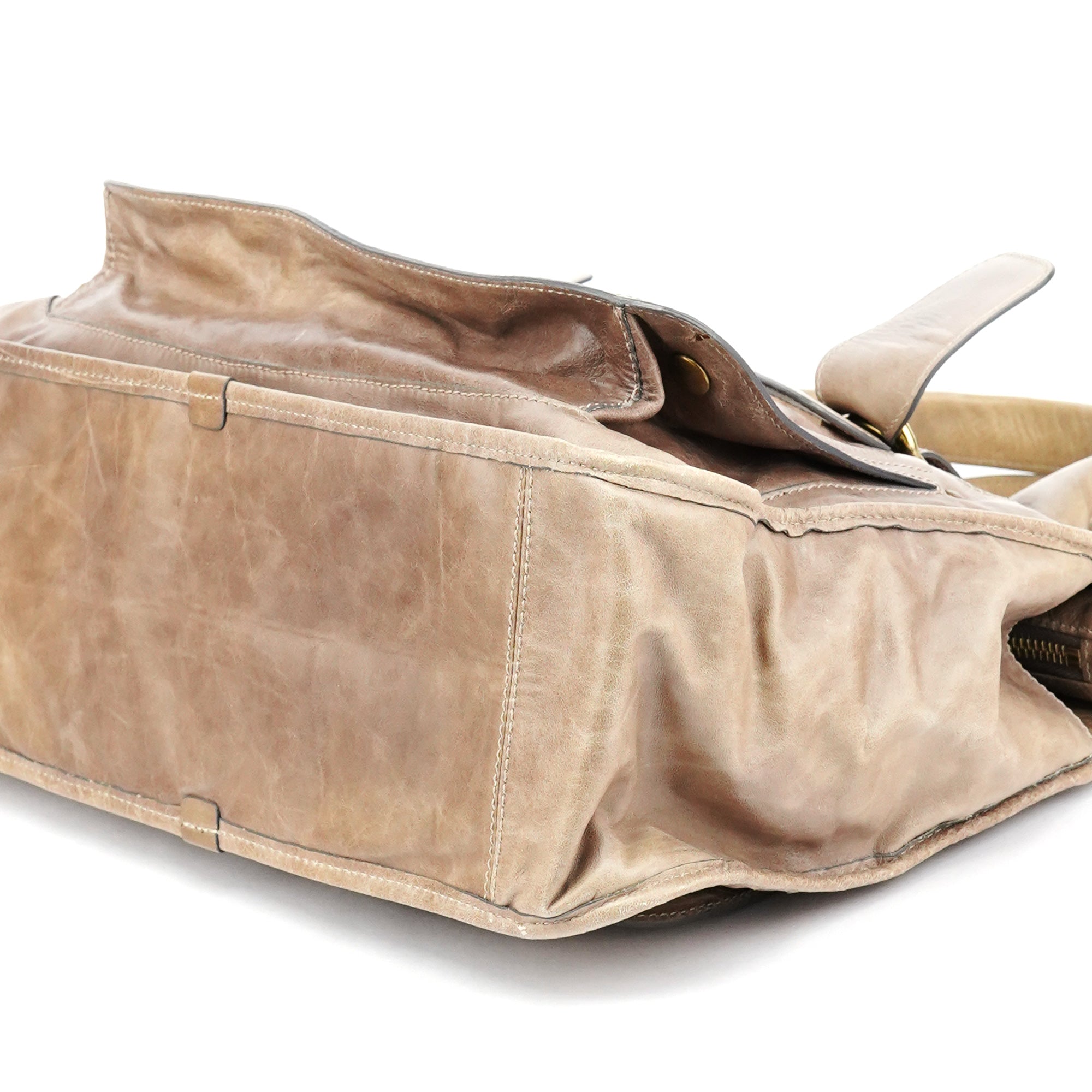 Chloe Light Brown Leather Bay Tote Bag