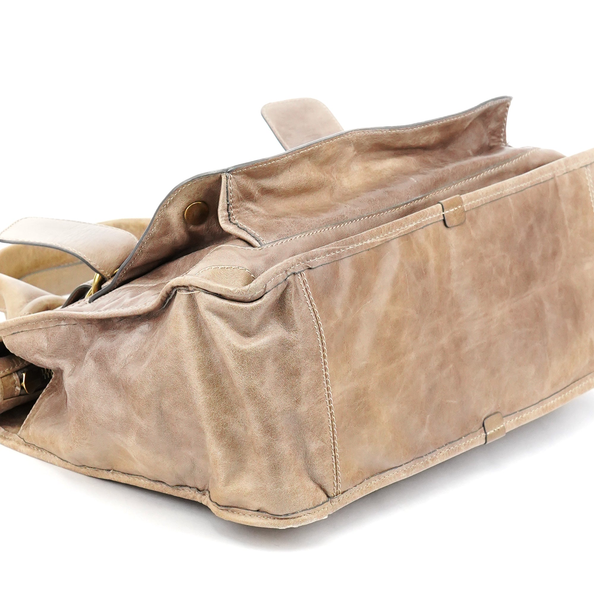 Chloe Light Brown Leather Bay Tote Bag