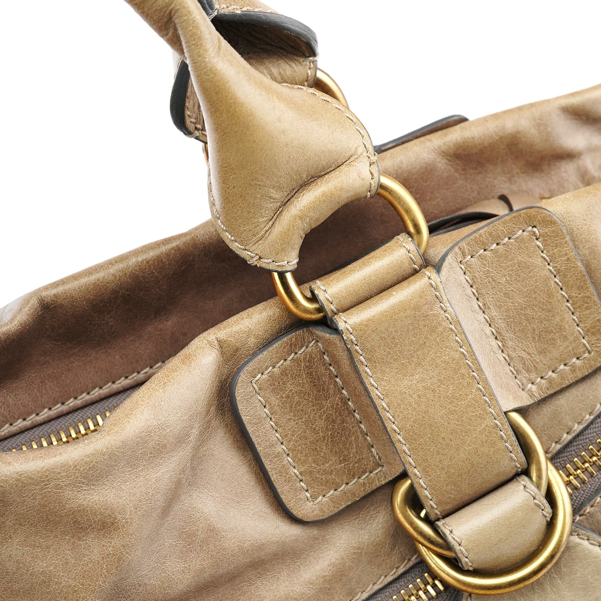 Chloe Light Brown Leather Bay Tote Bag