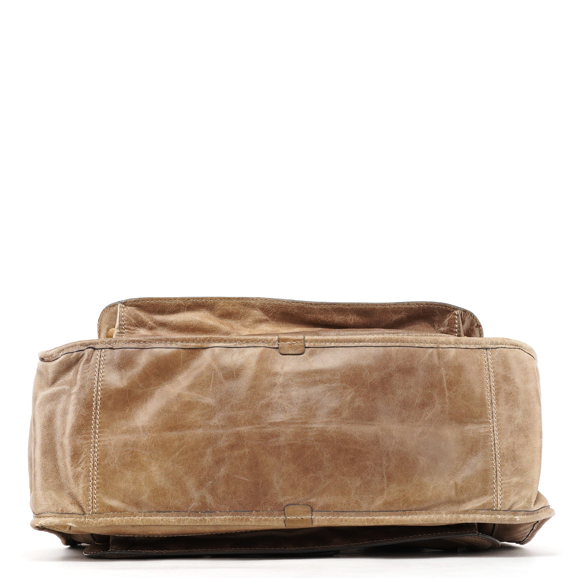 Chloe Light Brown Leather Bay Tote Bag