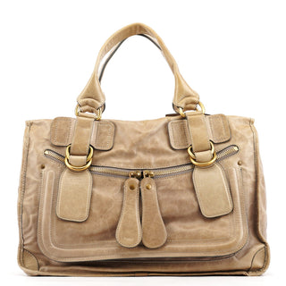 Chloe Light Brown Leather Bay Tote Bag