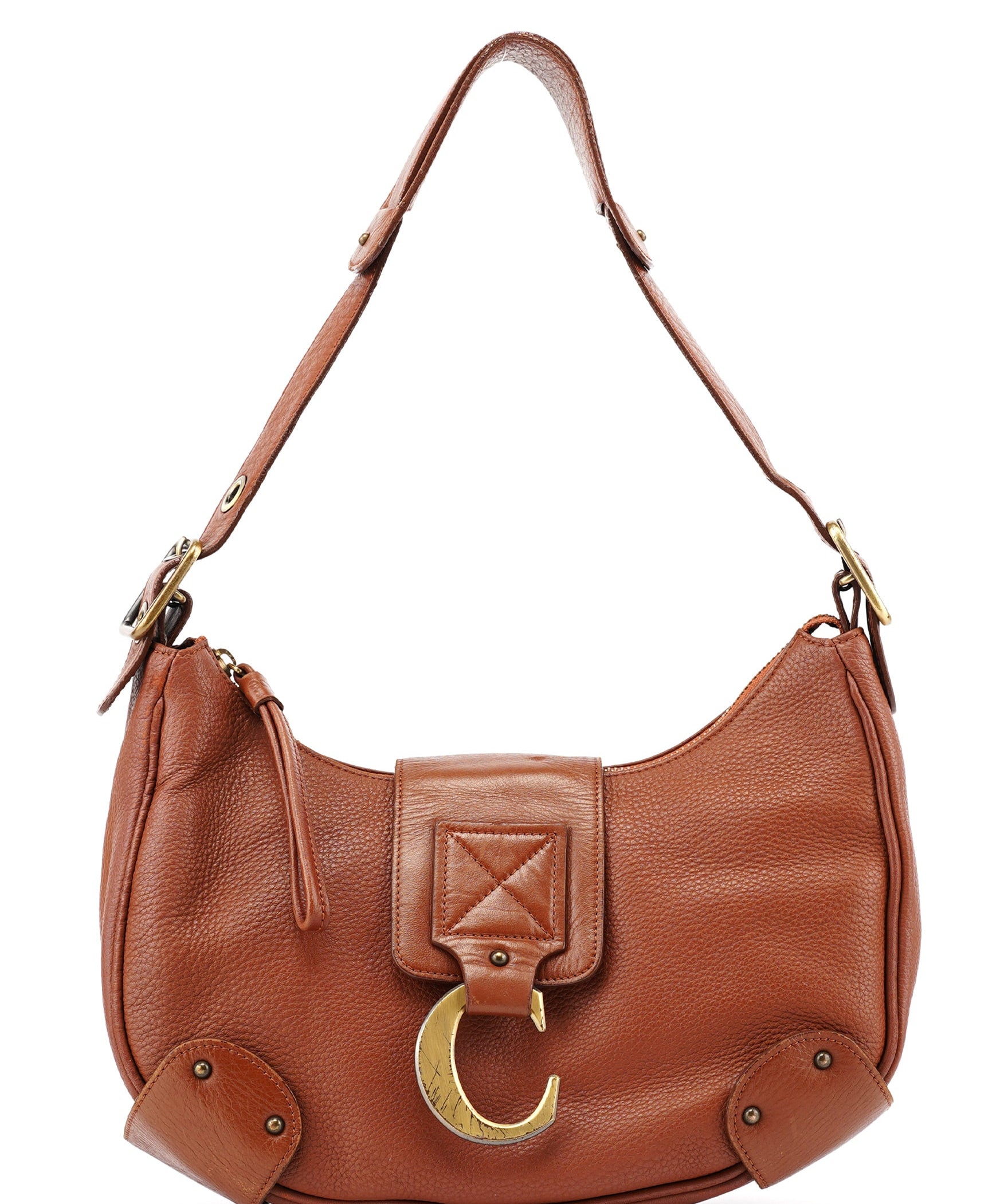 Chloé Light Brown Leather C Shoulder Bag
