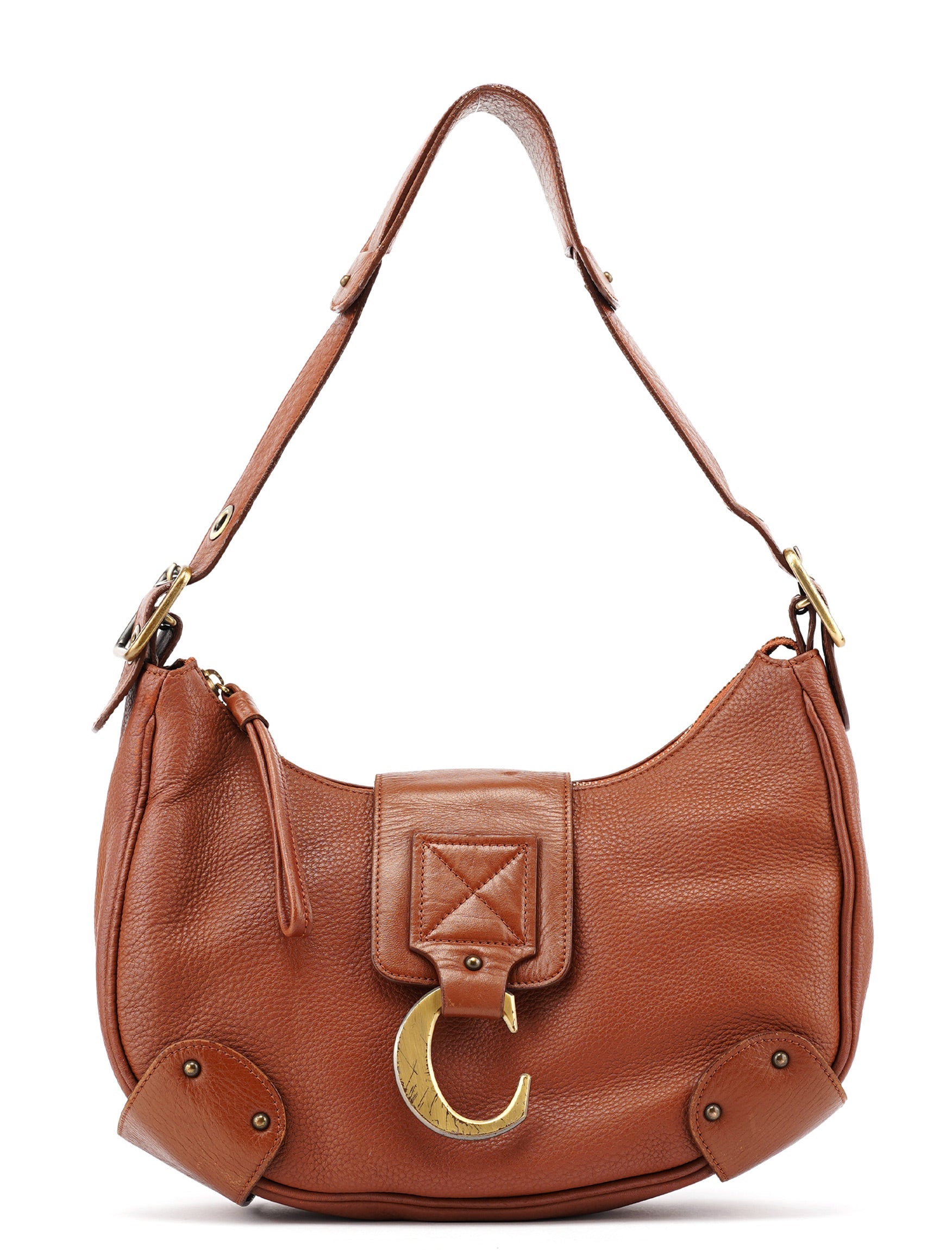 Chloé Light Brown Leather C Shoulder Bag