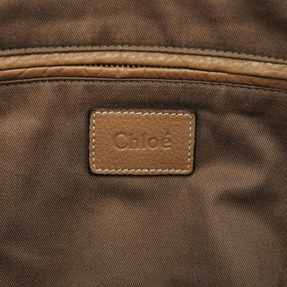 Chloe Light Brown Leather Large Marcie Shoulder Bag