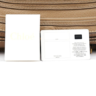 Chloe Light Brown Leather Large Marcie Shoulder Bag