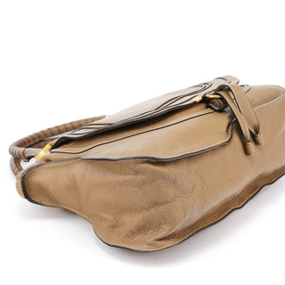 Chloe Light Brown Leather Large Marcie Shoulder Bag