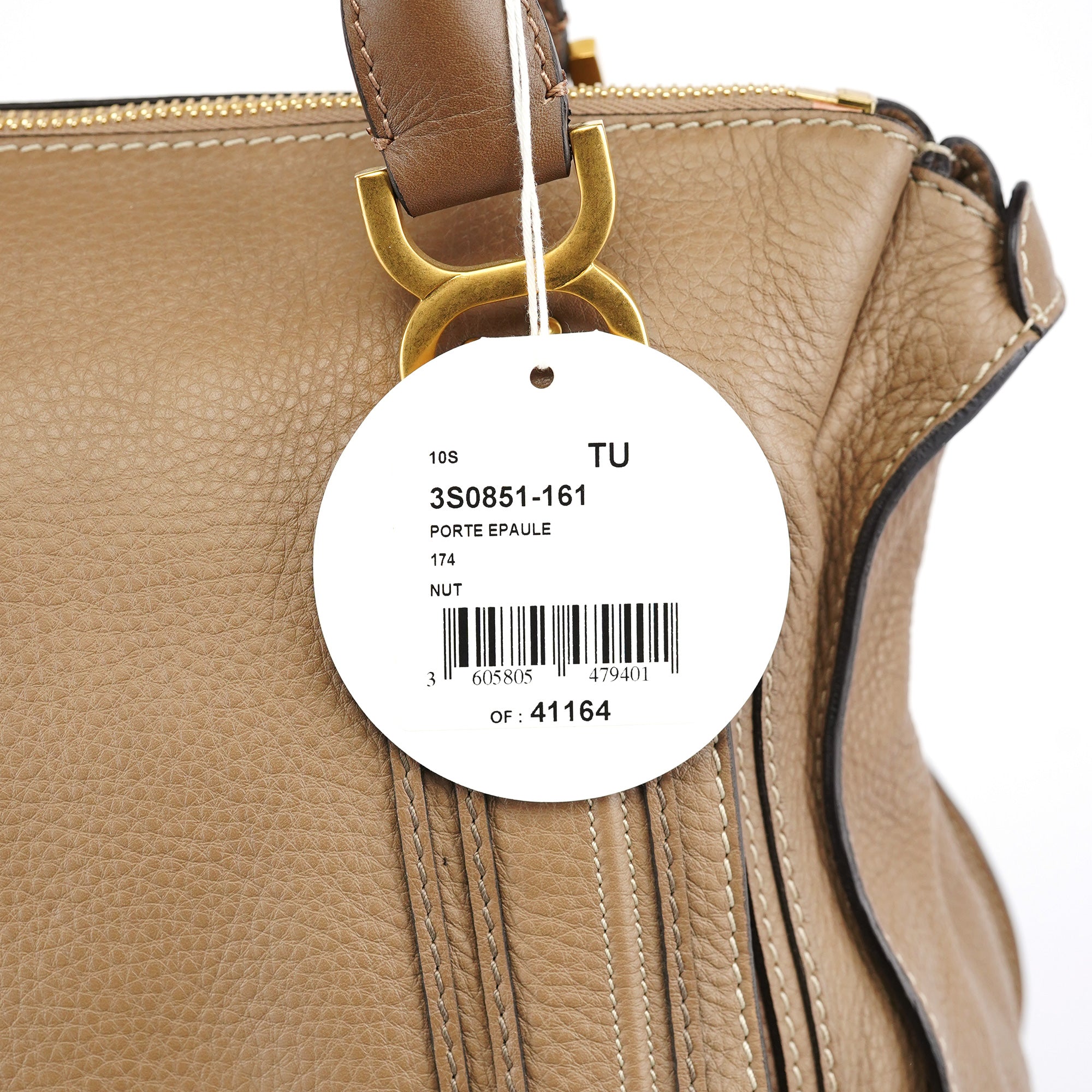 Chloé Große Marcie Schultertasche aus hellbraunem Leder