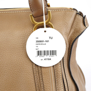 Chloe Light Brown Leather Large Marcie Shoulder Bag