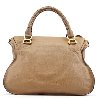 Chloe Light Brown Leather Large Marcie Shoulder Bag