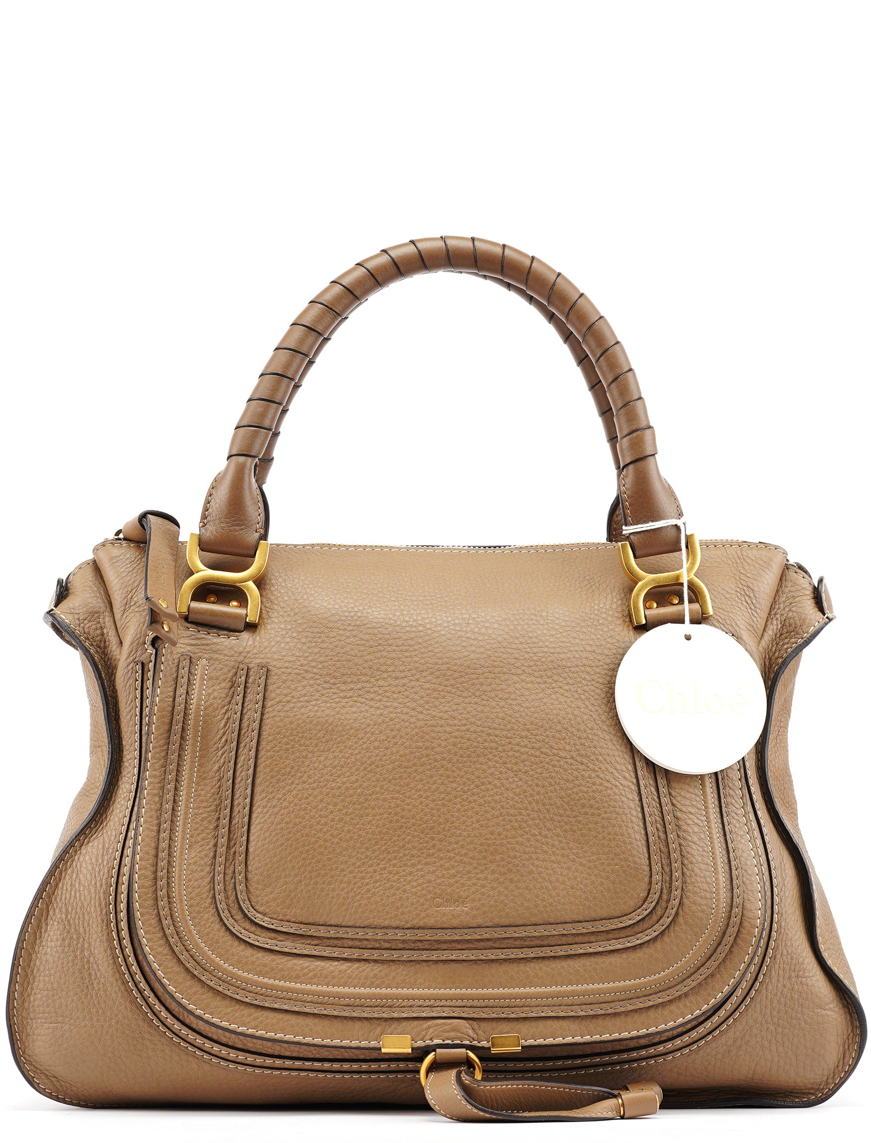 Chloe Light Brown Leather Marcie Shoulder Bag – Rediscover