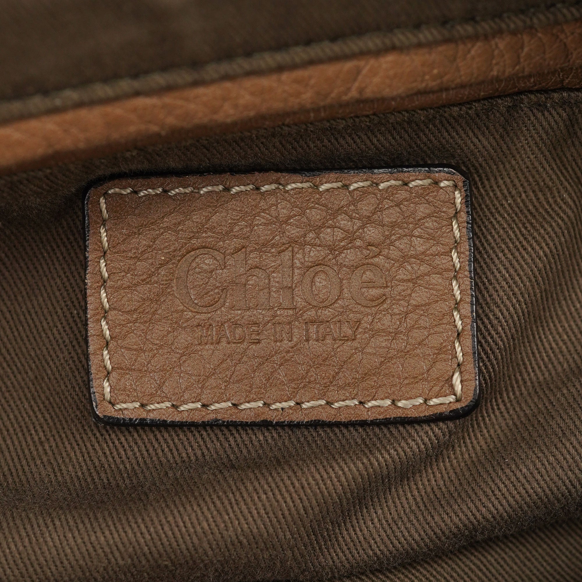 Chloé Sac deux portés Marcie en cuir marron clair
