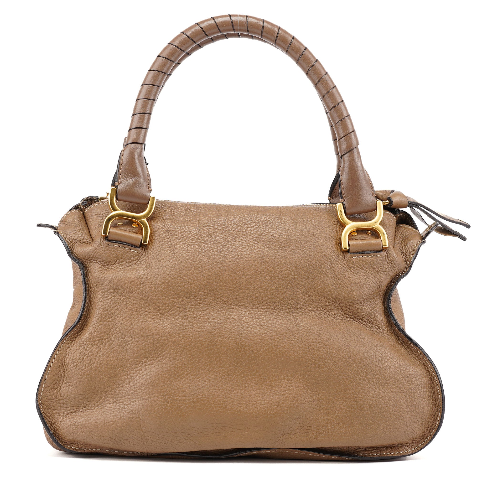 Chloé Sac deux portés Marcie en cuir marron clair
