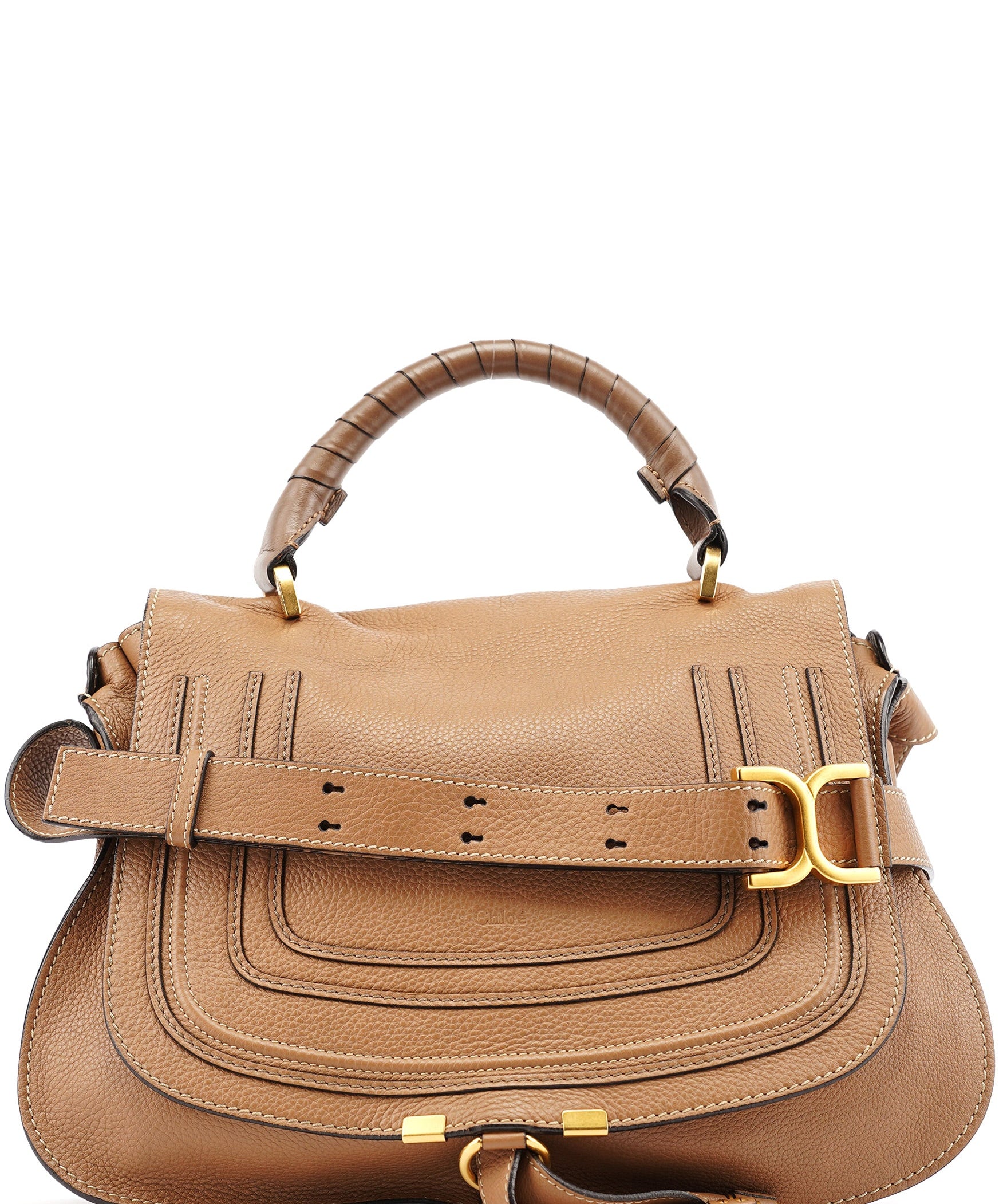 Chloe Light Brown Leather Marcie 2-Way Bag