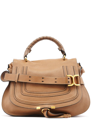 Chloe Light Brown Leather Marcie 2-Way Bag