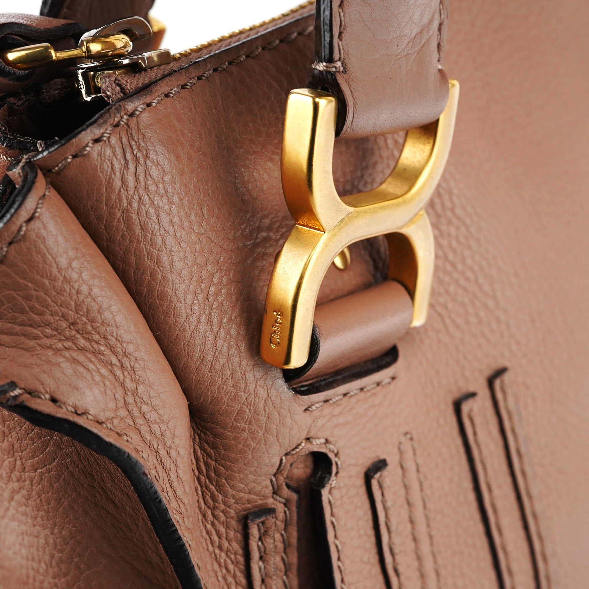 Chloe Light Brown Leather Marcie 2-Way Bag