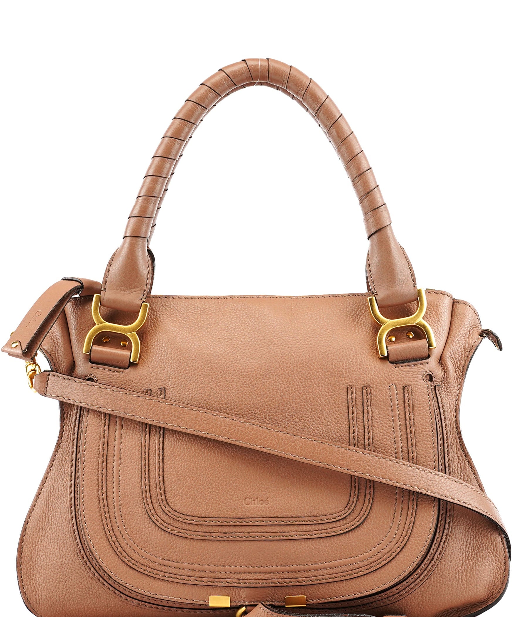 Chloe Light Brown Leather Marcie 2-Way Bag