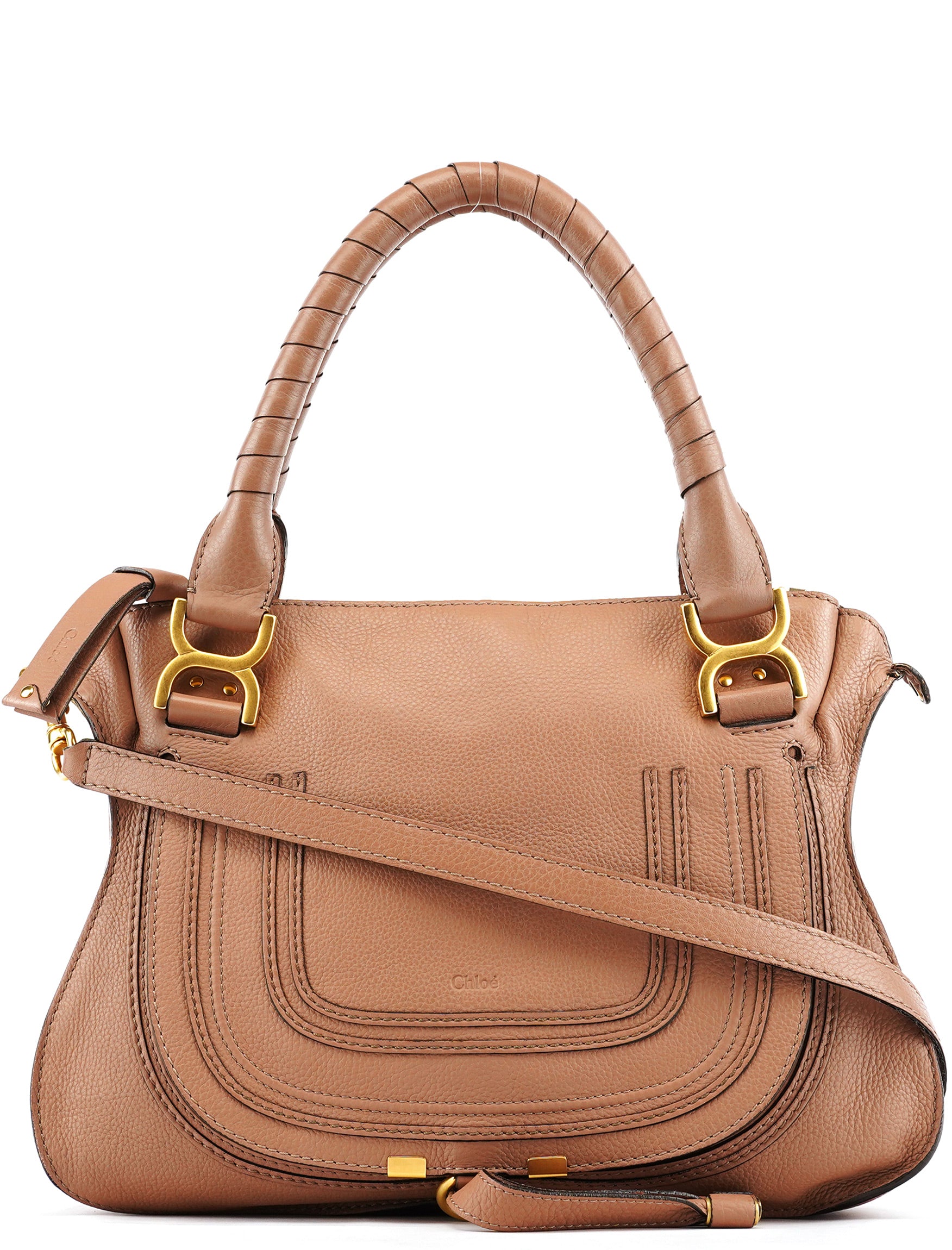 Chloe Light Brown Leather Marcie 2-Way Bag