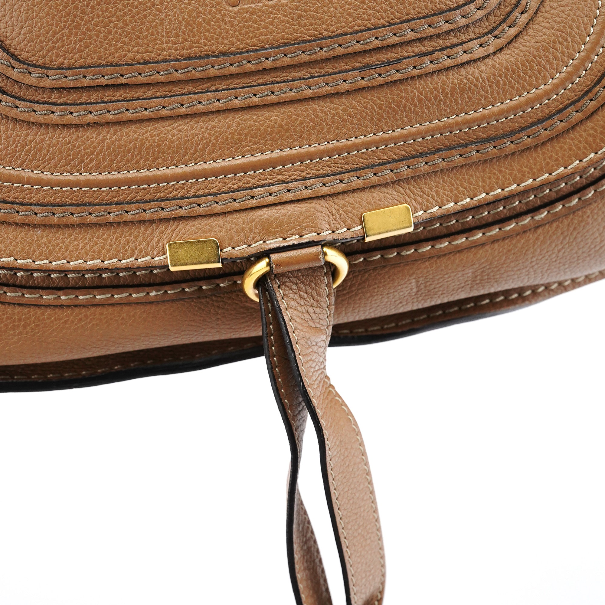Chloe Light Brown Leather Marcie 2-Way Bag