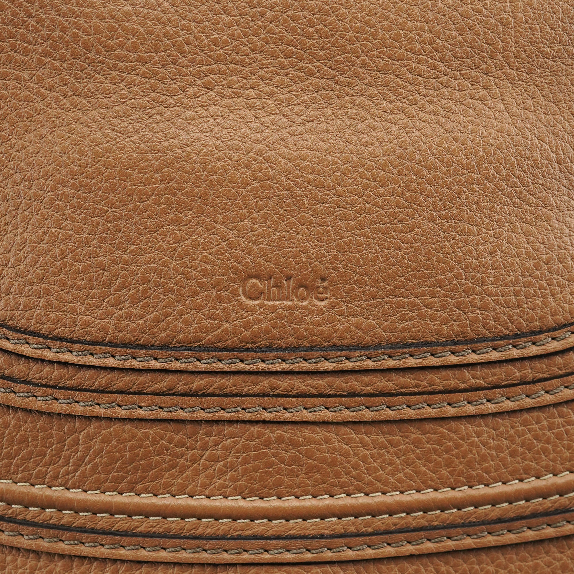 Chloe Light Brown Leather Marcie 2-Way Bag